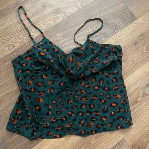 Urban outfitters cheetah cowell neck tank.
